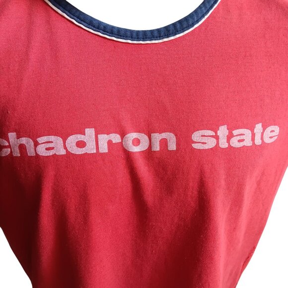 Single Stitch Vintage T-shirt Large 70s Chadron State Sleeveless Tank Champion - Picture 2 of 9